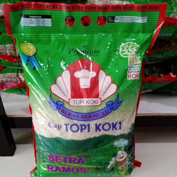 

TERBARU BERAS CAP TOPI KOKI SETRA RAMOS 5 KG 5KG TOPI KOKI SETRA RAMOS 5KG