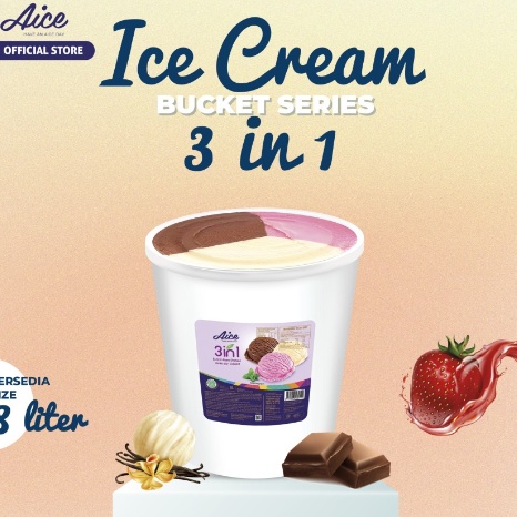 

Dijamin Ori AICE 3 in 1 Bucket 8 Liter Ice Cream Es Krim 3in1 Ember 8L Eskrim