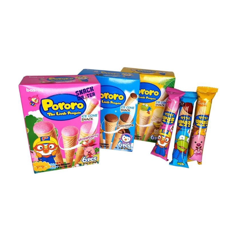 

PORORO Ice Cone Snack 9g x 6pcs