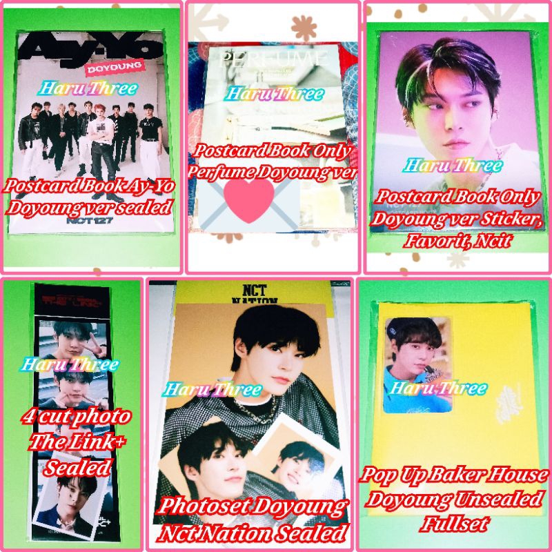 Doyoung Postcard Book Photoset Nct Ay-Yo Perfume 4 cut The Link Sticker Favorit Ncit Pop Up Baker Ho