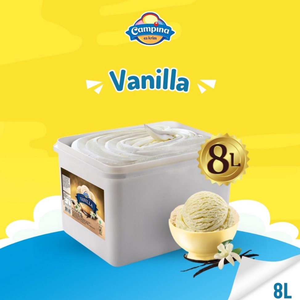 

PROMO ALE Ice Cream Campina 8 Liter Vanilla Es Krim