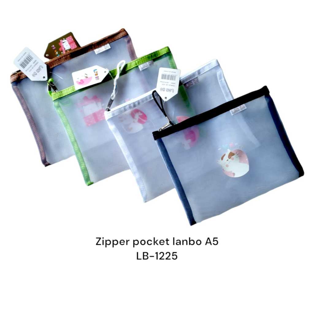 

MAP ZIPPER POCKET DOMPET SLETING A5 SERBAGUNA ZIP BAG LUCU TEMPAT ALAT TULIS SERBAGUNA