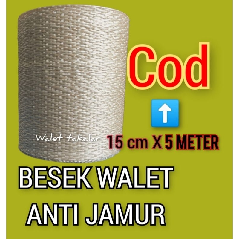(COD) Besek anti jamur papan sirip rumah walet 15 Cm × 5 m