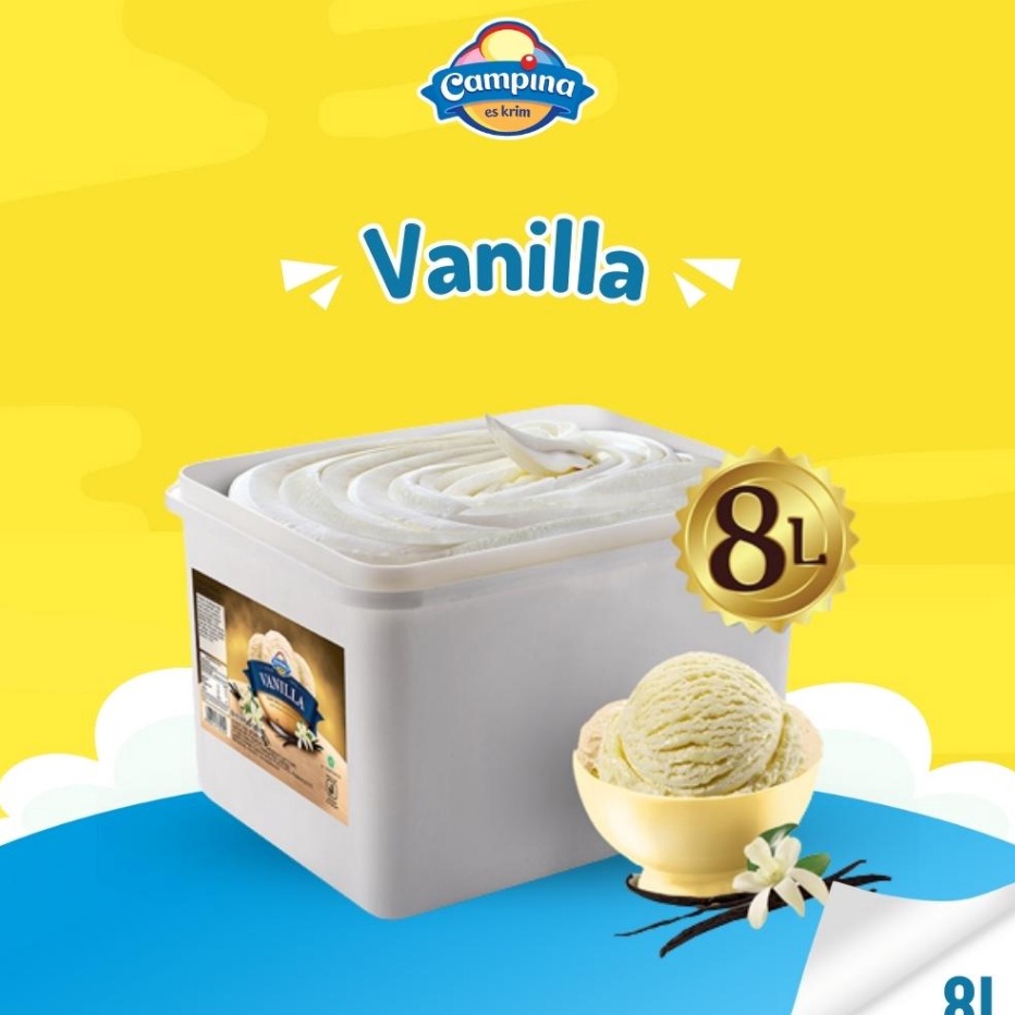 

Penjualan TerbaikCOD Ice Cream Campina 8 Liter Vanilla Es Krim