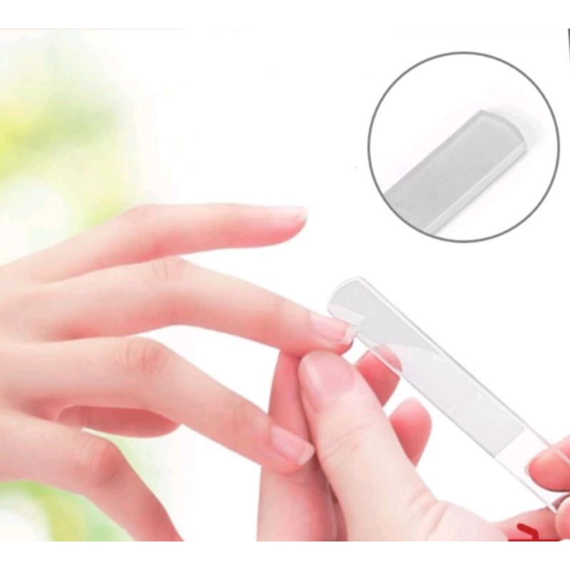 Alat Kikir Kuku Kilap Free Box Nail Buffer Glow Asahan Pengkilap Manicure Bening Nano Glass