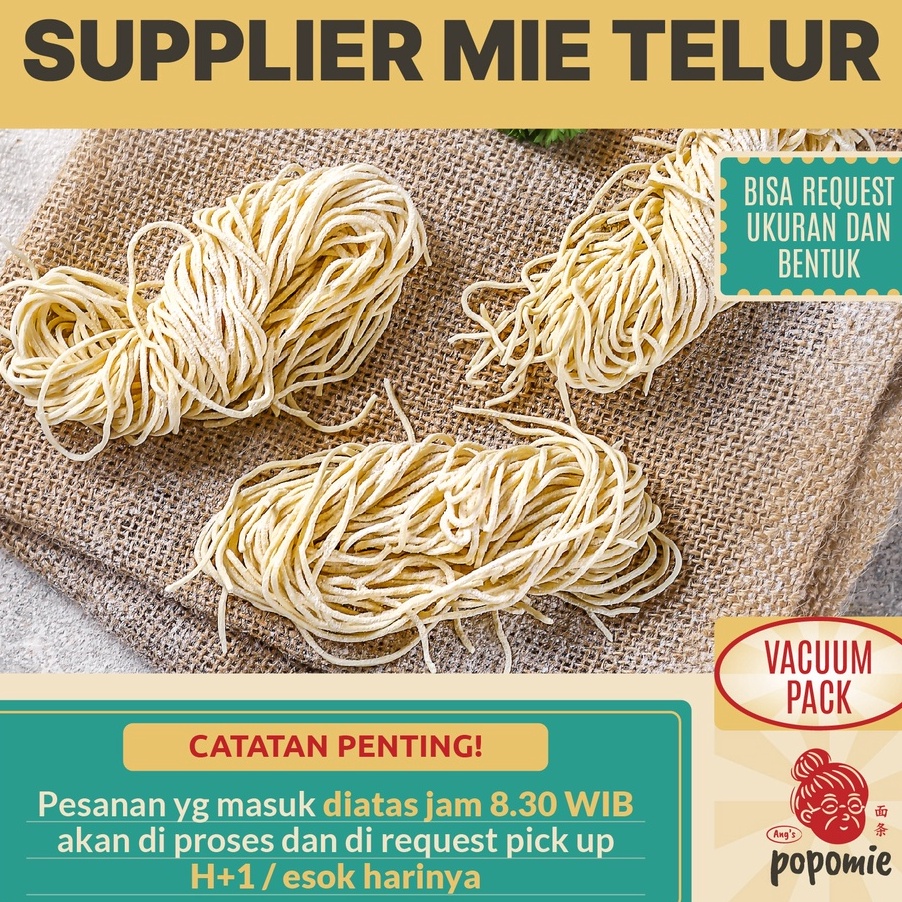 

Terlaris VACUUM PACK Mie Telur Mie Telor Mie Ayam Bakmi