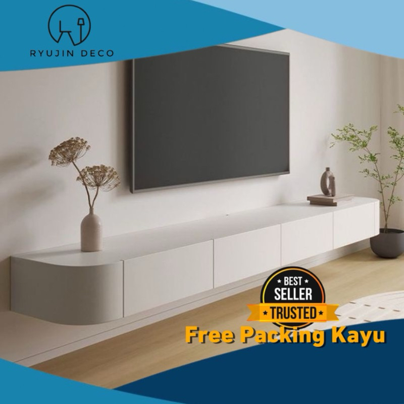 Mejatv gantung meja tv gantung 4 laci meja tv terakit meja tv minimalis rak gantung meja tv kayu mej