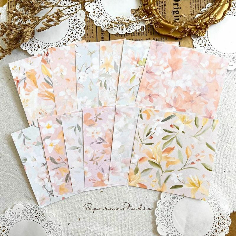 

PAPER DECO - flowers motif floral blossom seamles pastel cute aesthetic journal scrapbpok by Papermestudio