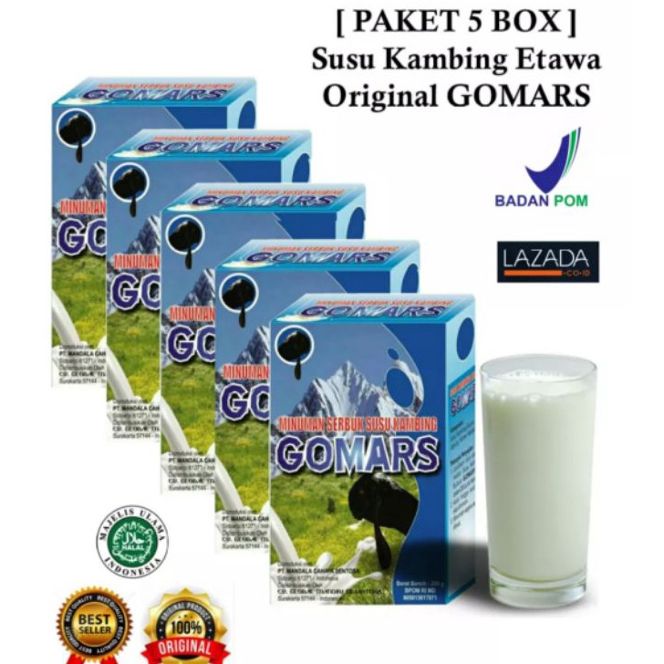 

SALE Susu kambing gomars Paket 5 box GOMARS SUSU KAMBING PREMIUM 1KG