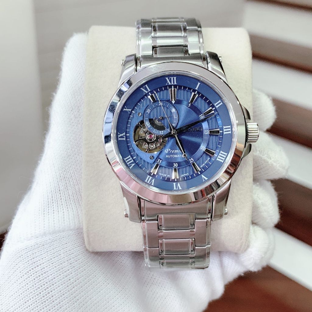 Seiko Jam Tangan Pria Premier Automatic All Stainless Fullset Tipe Premier Mesin Japan Movement