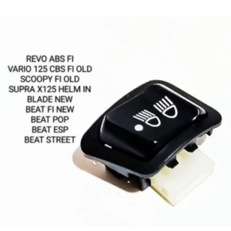 SAKLAR ON OFF SAKLAR LAMPU DIM MOTOR UNIVERSAL MOTOR HONDA BEAT SCOOPY VARIO 125 OLD REVO SUPRA X 12