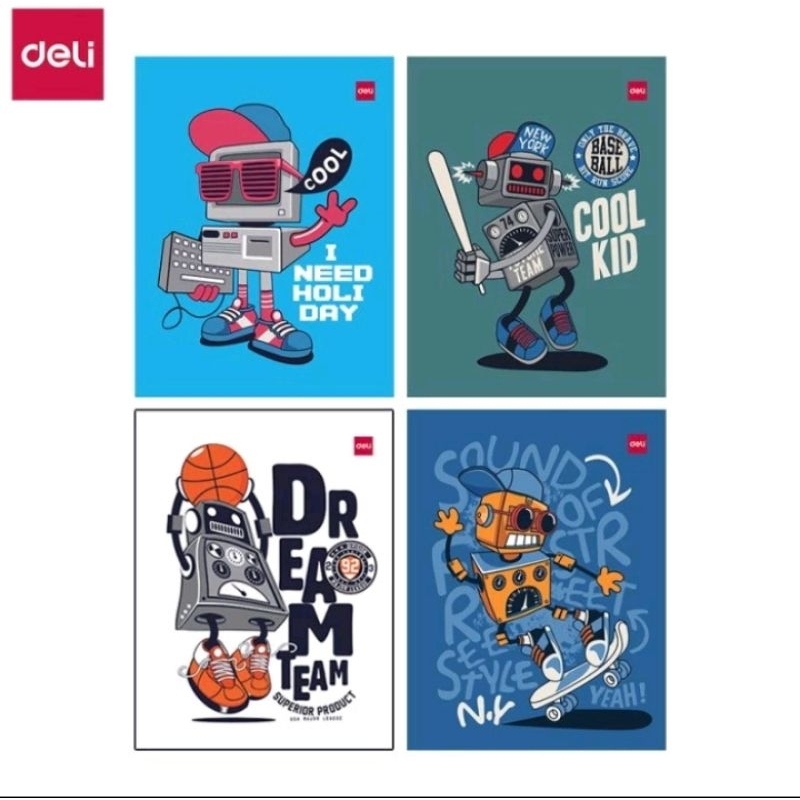 

YENYEN_ATK BUKU TULIS SEKOLAH DELI 58 LEMBAR-ACTIVE ROBOT