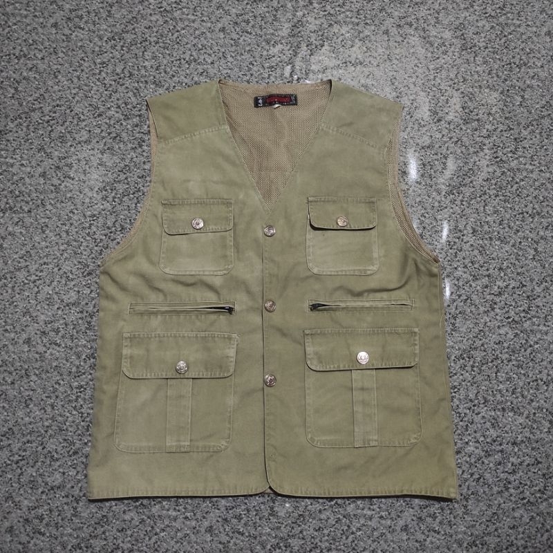 Vest Multi Pocket Kantong Rompi Skena Vintage Second