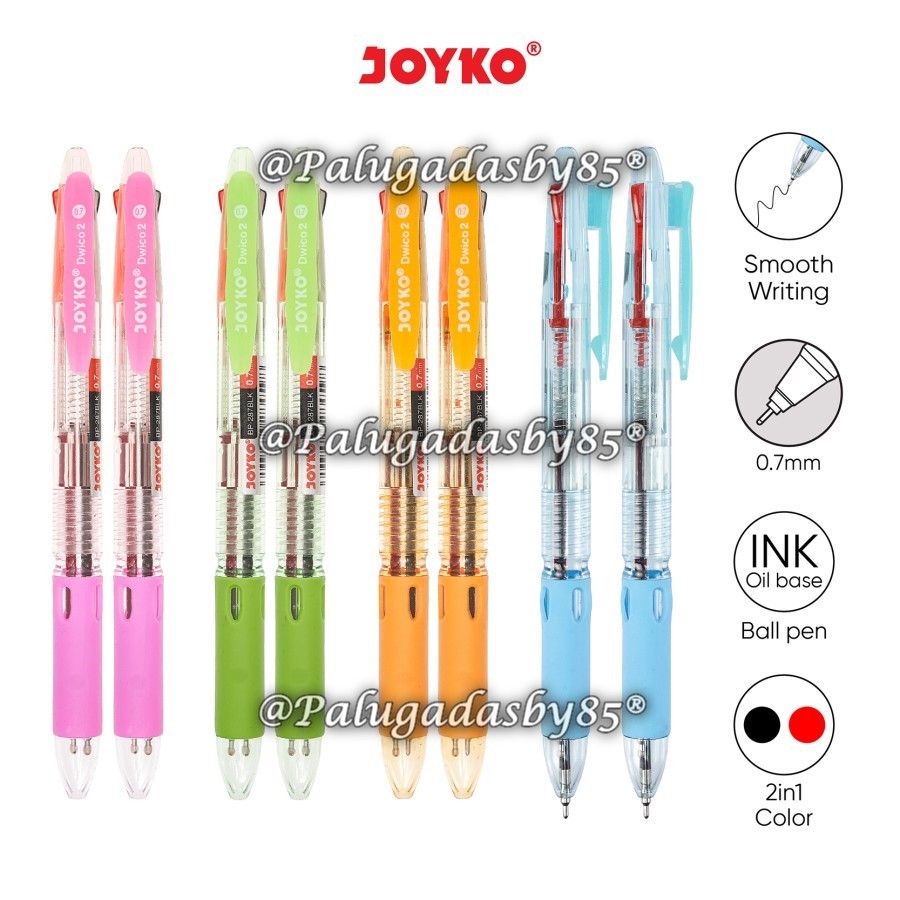 

(1 Biji) GROSIR Bolpen JOYKO BP-287BLK 0.7 2 In 1 Warna / Ball Pen Pulpen Pena Joyko BP-287BLK Dwico 0.7 mm 2 Warna Hitam Merah / Ballpoint Joyko BP-287 BLK / Pulpen Joyko BP 287 / Bolpoin Joyko B287