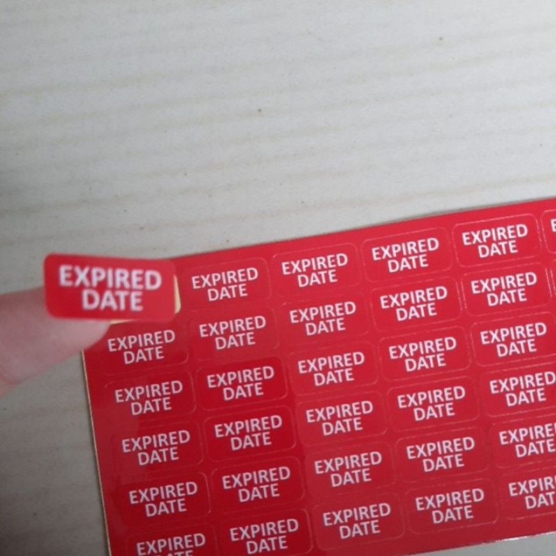 stiker label expired date