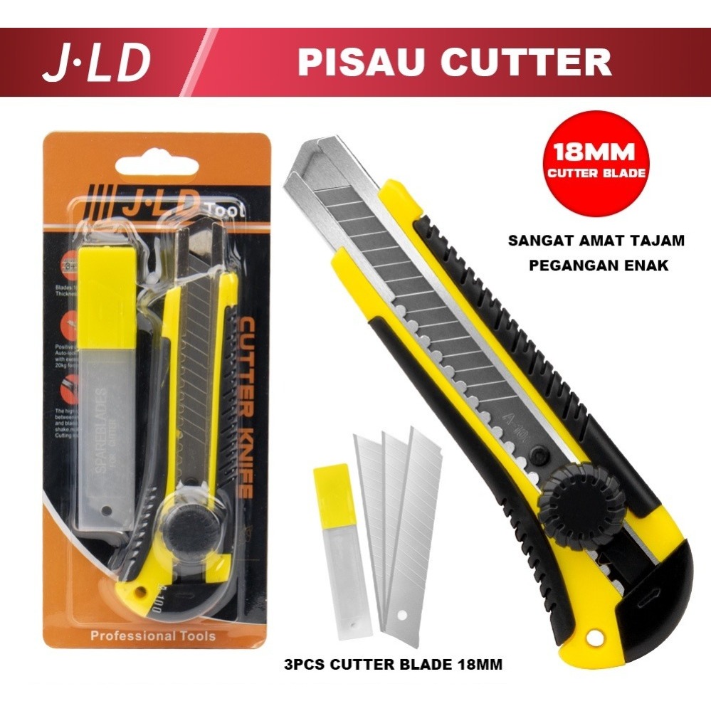 

JLD Pisau Cutter 18MM Utility Knife CUTTER MURAH L500