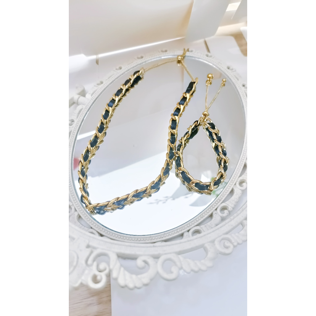 Kalung Gelang BlackGold Titanium