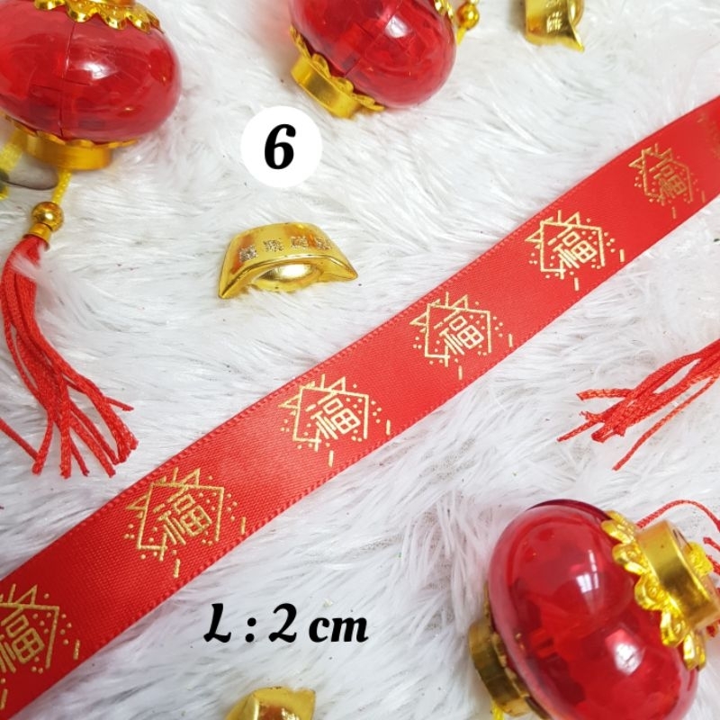 

(1 yard) PITA IMLEK GONGXIFACAI CNY CHINESE NEW YEARPITA HAMPERS KADO
