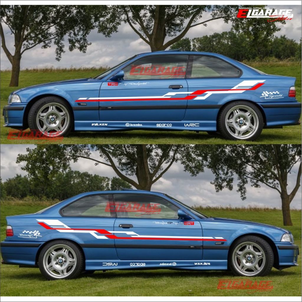 sticker mobil sedan list body mobil sedan cutting sticker mobil sedan