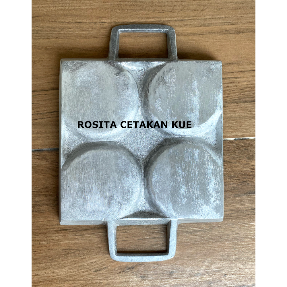 Rosita Cetakan Kue Lumpur Martabak Mini Apem Wingko Bika Ambon Carabikang Bolu Alpina 4 Lubang