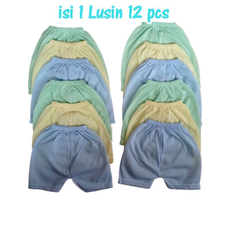 celana bayi lusinan / celana pendek polos untuk bayi 0-6 bulan