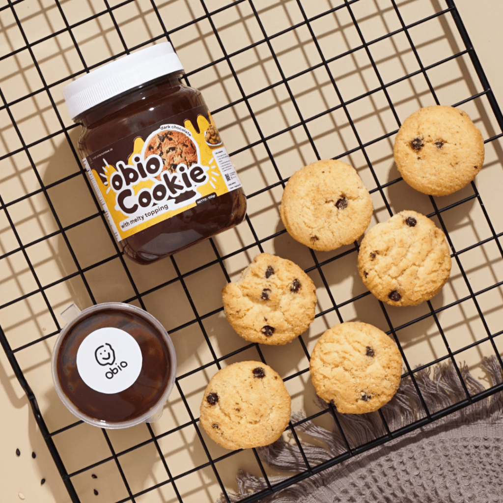 

OBIO COOKIE - Cookies with Melty Chocolate, Snack Cookies Jar, Snacktok Lumer HALAL Produk Lokal