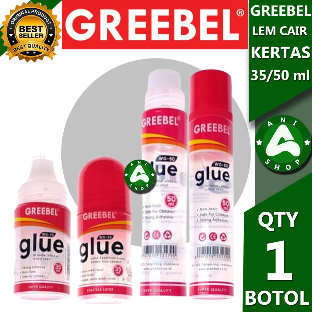 

GREEBEL LEM CAIR kertas GLUE 35/50 ml kafah store