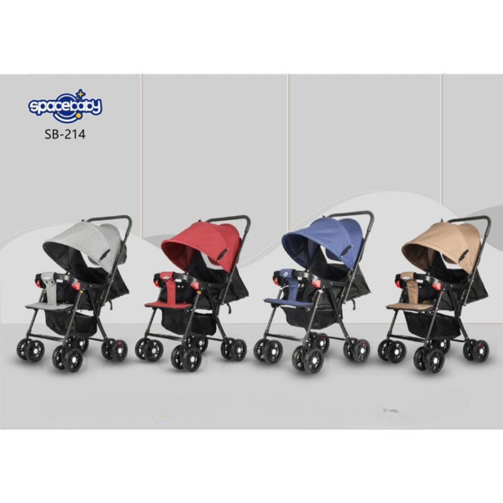 Space Baby Stroller SB 214 (Reversible Stir) Spacebaby - READY MANADO