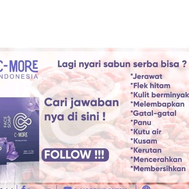 C-more beauty soap (distributor resmi) / C more facial wash