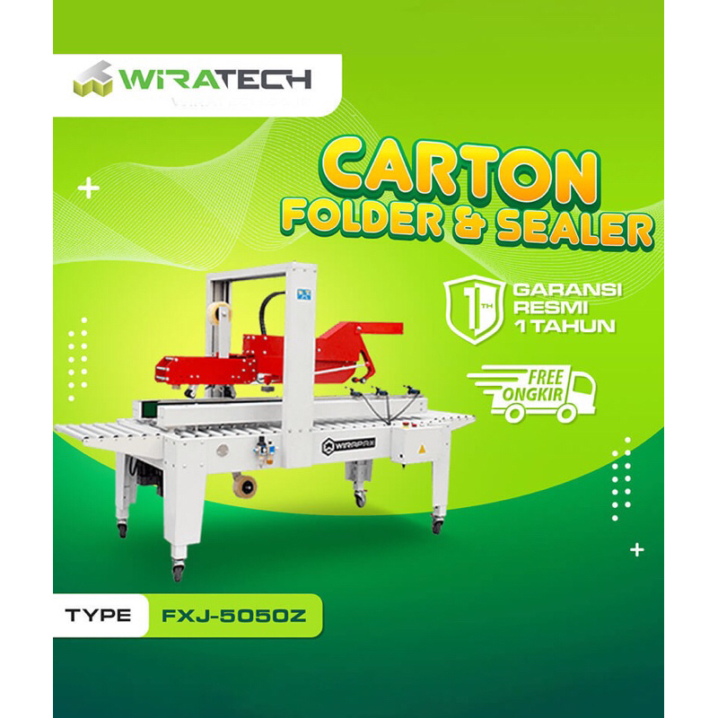 Wirapax Carton Folder & Sealer Machine FXJ-5050Z / Mesin Carton Sealer