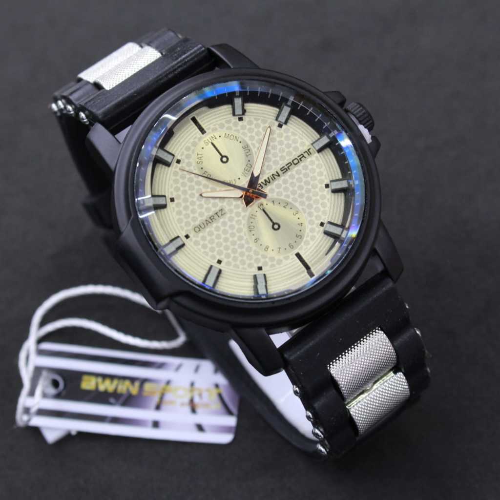 JAM TANGAN BWIN SPORT B754//JAM TANGAN CEWEK/COWOK TERBARU//JAM TANGAN PRIA KARET