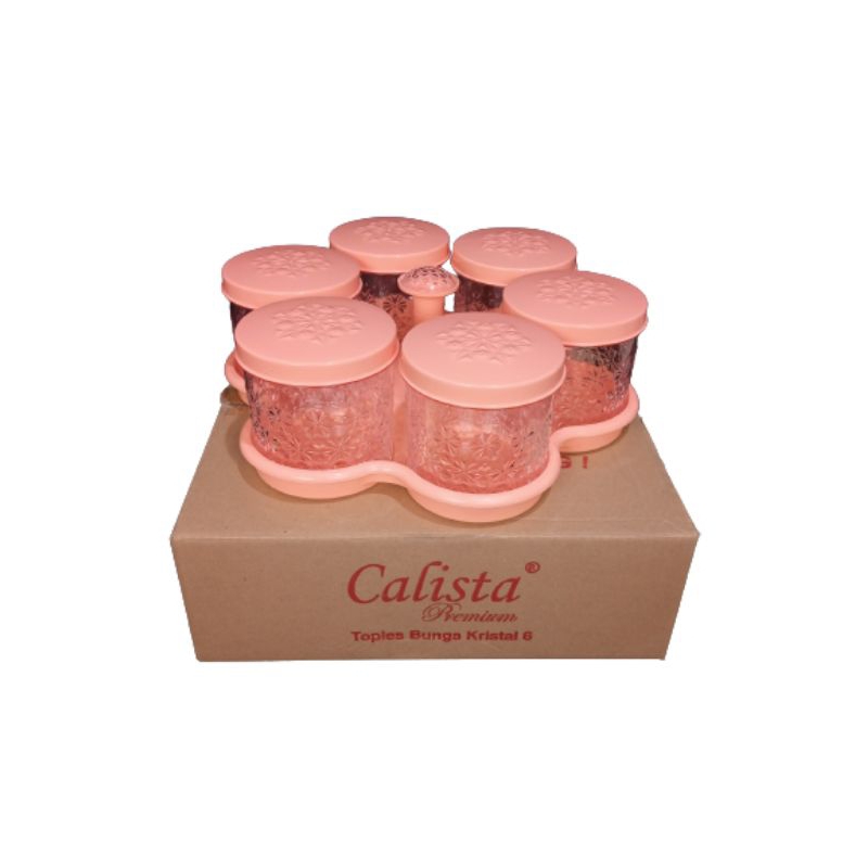 toples set bunga kristal isi 6 calista