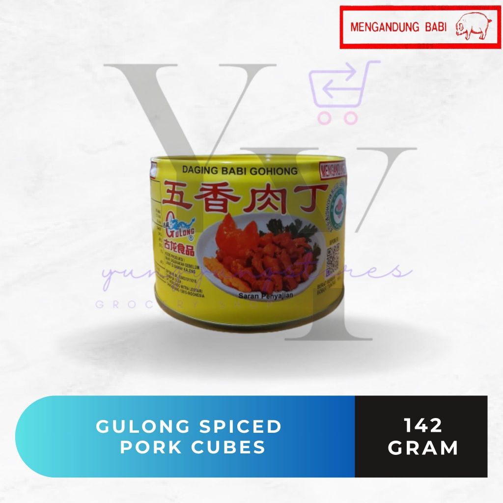 

Gulong Spiced Pork Cubes / Bak Ting / Daging Babi Gohiong 142 gram