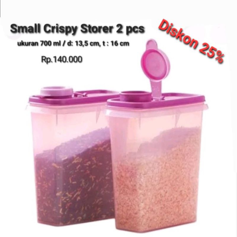 Tupperware Small Crispy Storer Tempat Makanan - Ungu 2 Pcs