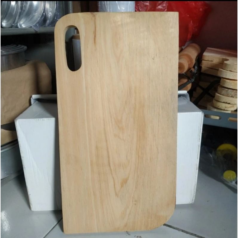 Talenan Kayu Nokia Besar/ Talenan kayu kotak Nokia / Cutting Board Kayu