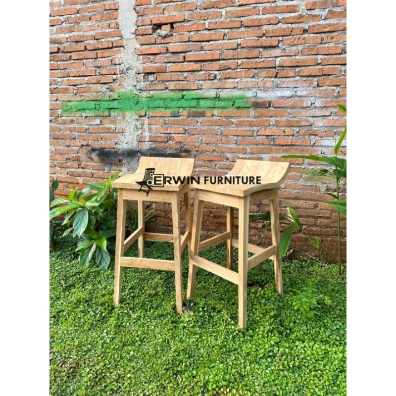 PROMO KURSI BAR L- kursi cafe bar - kursi cafe murah - kursi bar cafe - mini bar cafe - kursi jati