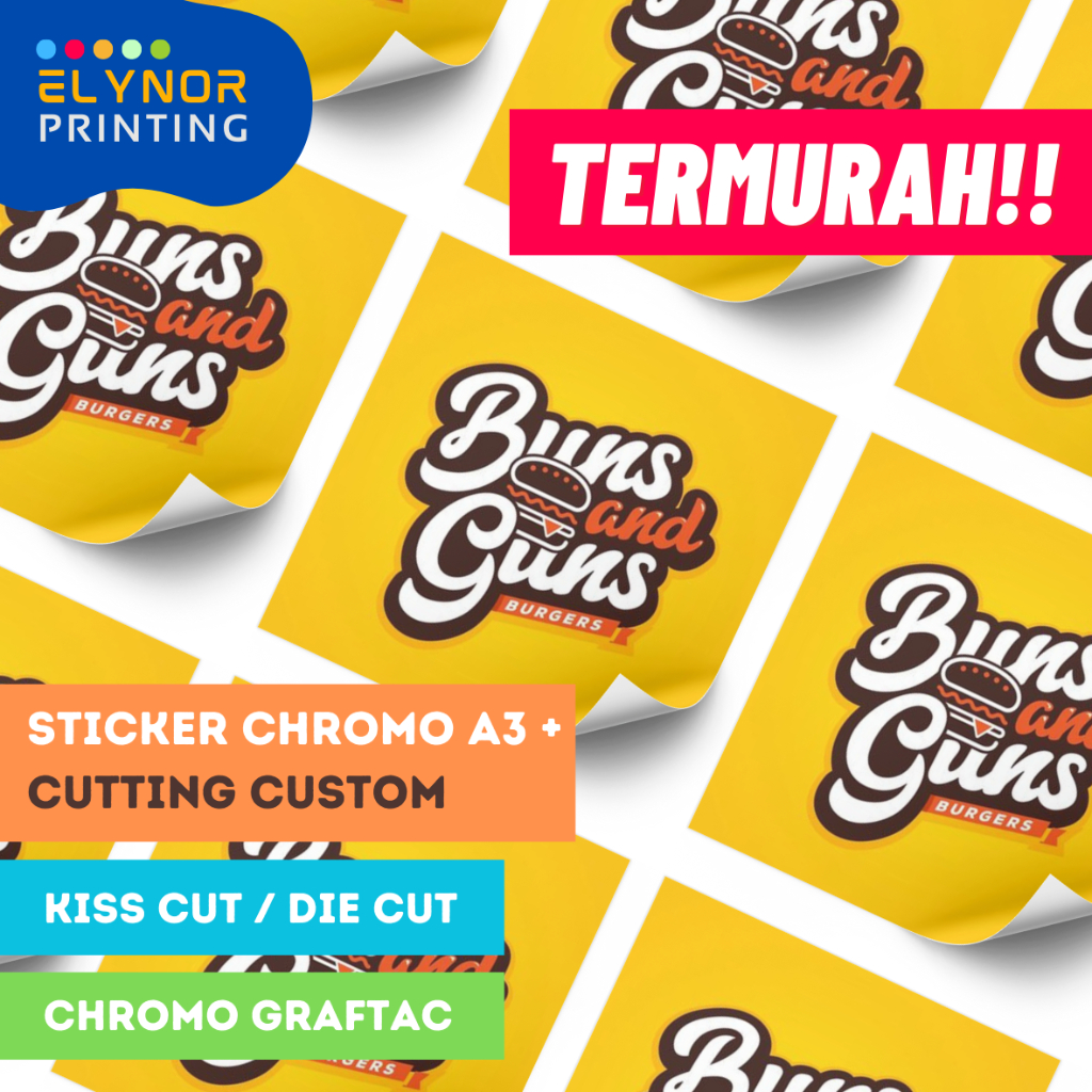 Cetak Stiker Cromo A3+ Cutting | Cetak Chromo Label A3+ | Cetak Stiker A3+