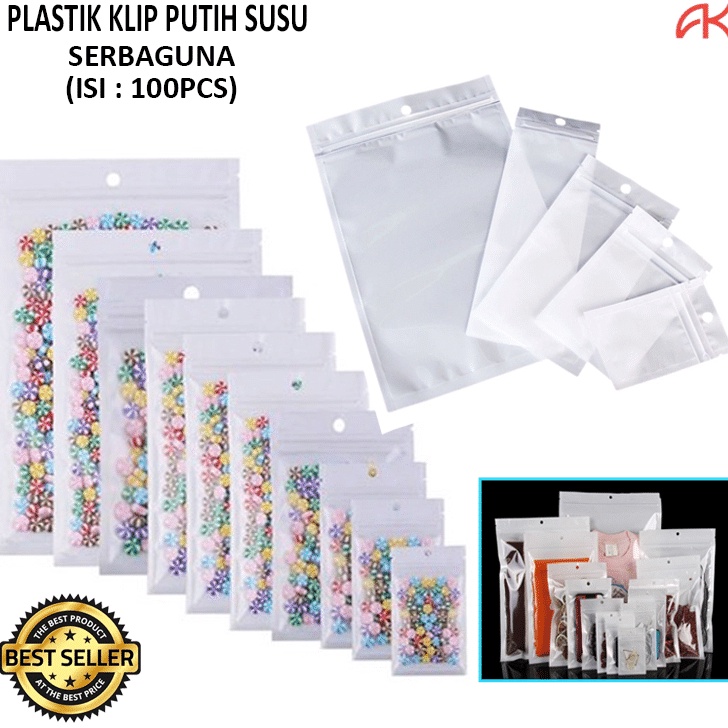 Terbaru ANK PLASTIK ZIPLOCK PUTIH SUSU ISI 1PCS  PLASTIK KLIP ZIPLOCK