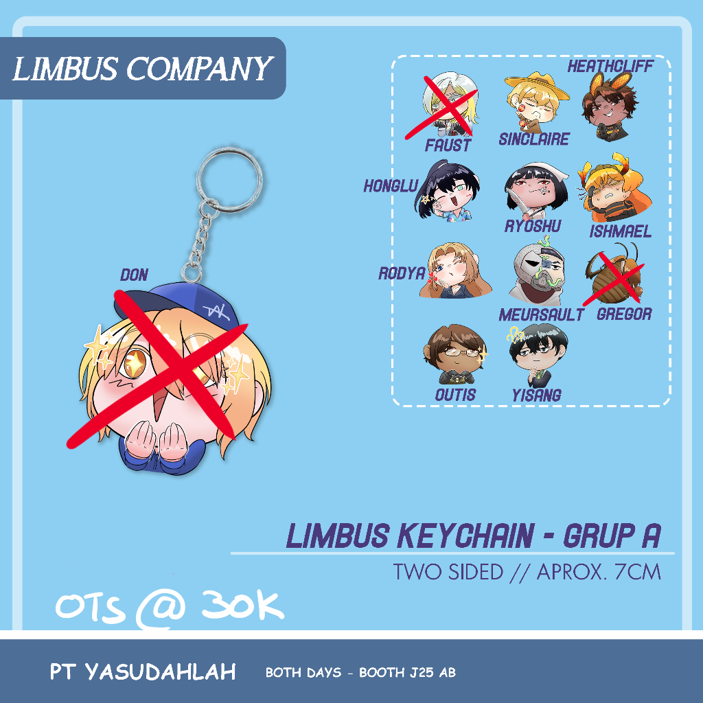 [CLEARANCE] LIMBUS COMPANY KEYCHAIN A