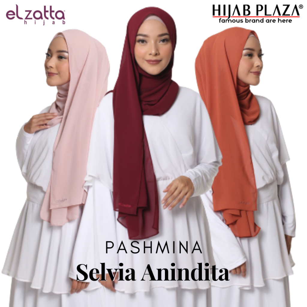 Pashmina Elzatta Selvia Anindita Bahan Ceruty Premium