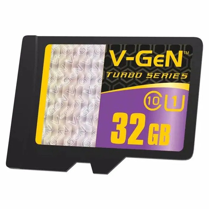 V44859 Vgen Micro SD Vgen 32GB 64GB Class 1 TURBO SERIES Memory Card