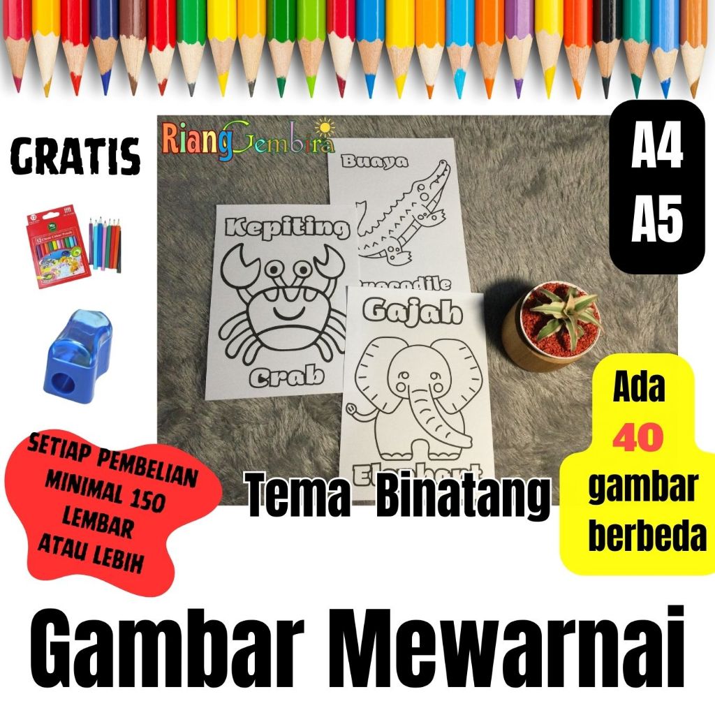 

LEMBAR MEWARNAI HEWAN UNTUK ANAK TK SOFTCOPY/KEGIATAN MEWARNAI A4/COLORING PAGES/ ANIMALS COLORING/MEWARNAI MACAM MACAM HEWAN