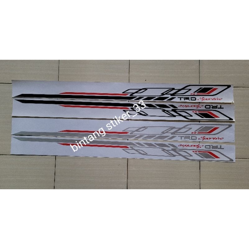 Stiket trd sportivo avanza agya yaris/Stiker trd sportivo universal