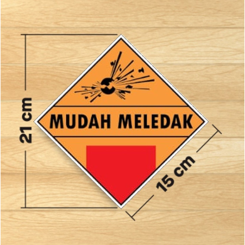 

Stiker Label Simbol Limbah B3 mudah meledak 15 x 15 cm RAMBU K3