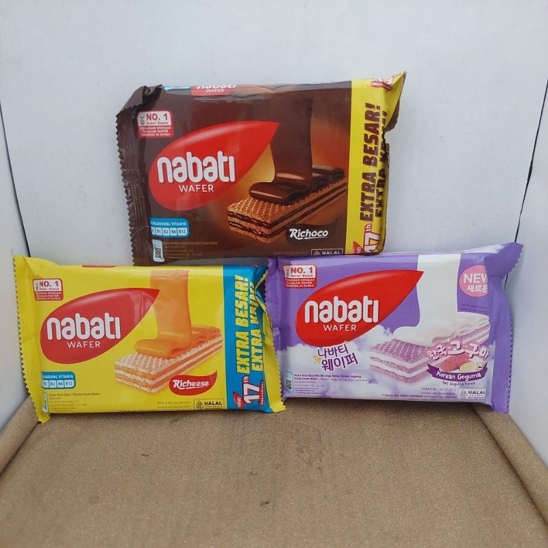 

Nabati Wafer Coklat Keju Goguma 39gr isi 10pcs