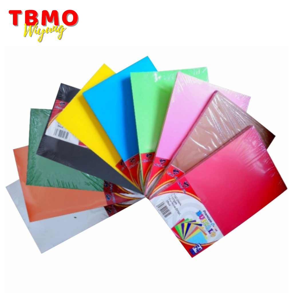 

TBMO Kertas Bufalo WARNA - Per Pack 1 Warna isi 100 Lembar 150GSM / Kertas Cover Jilid