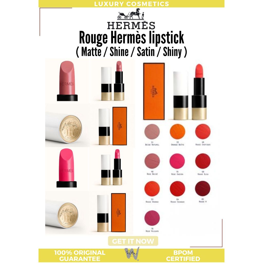 ORIGINAL BPOM Hermes Rouge Matte / Satin Lip lipstick
