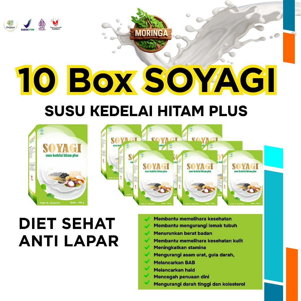 

10 Box Soyagi susu diet sehat susu kedelai hitam paket reseller soyagi