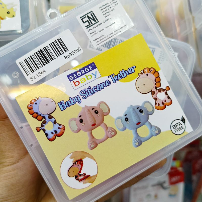 George Baby Silicone Teether / George Baby Gigitan Bayi