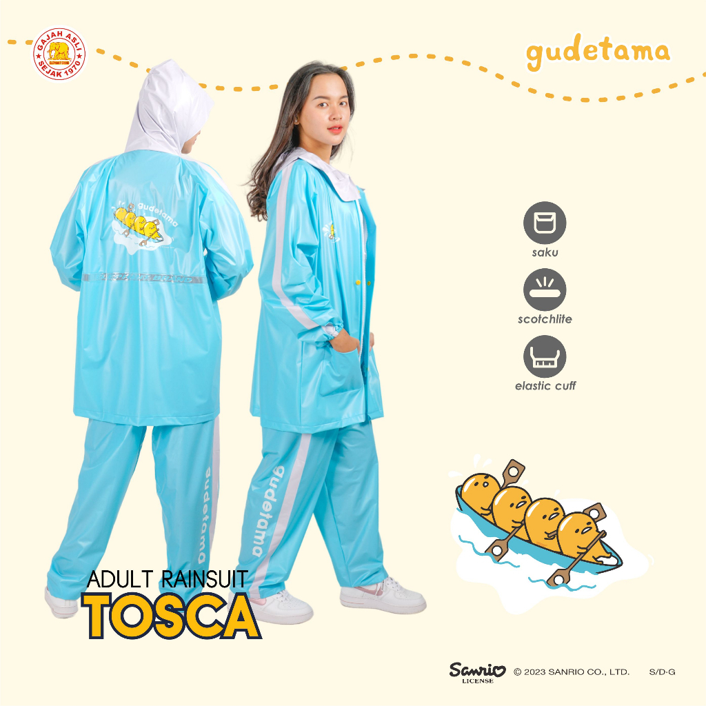 DISKON ELEPHANT BRAND GUDETAMA EDITION - JAS HUJAN JAKET CELANA